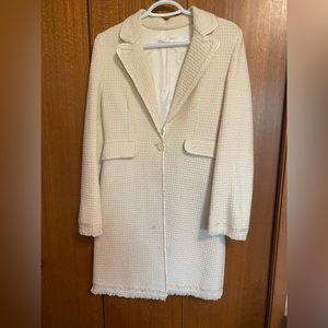 Textured Morning Coat in crème by Kookai